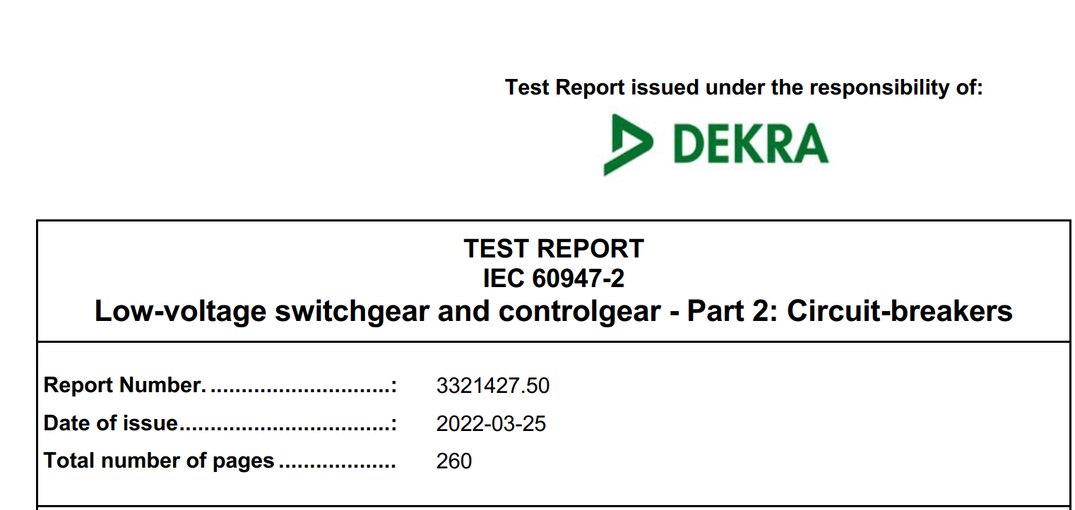 Top 03 Thiết Bị Điện Hạ Thế CHINT Đáp Ứng Tiêu Chuẩn Kỹ Thuật Từ EVN 1 CHINT NXA đạt tiêu chuẩn IEC 60947-2 từ phòng thí nghiệm DEKRA