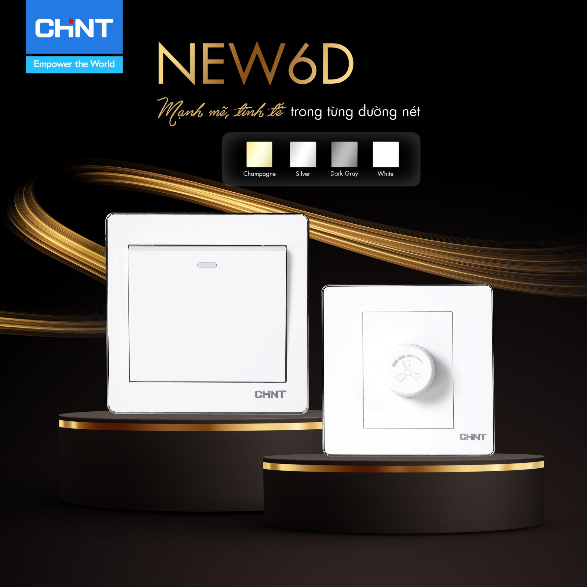 Bí Quyết Lựa Chọn Công Tắc Ổ Cắm Phù Hợp Không Gian Sống 2 Công tắc ổ cắm New6D Chint