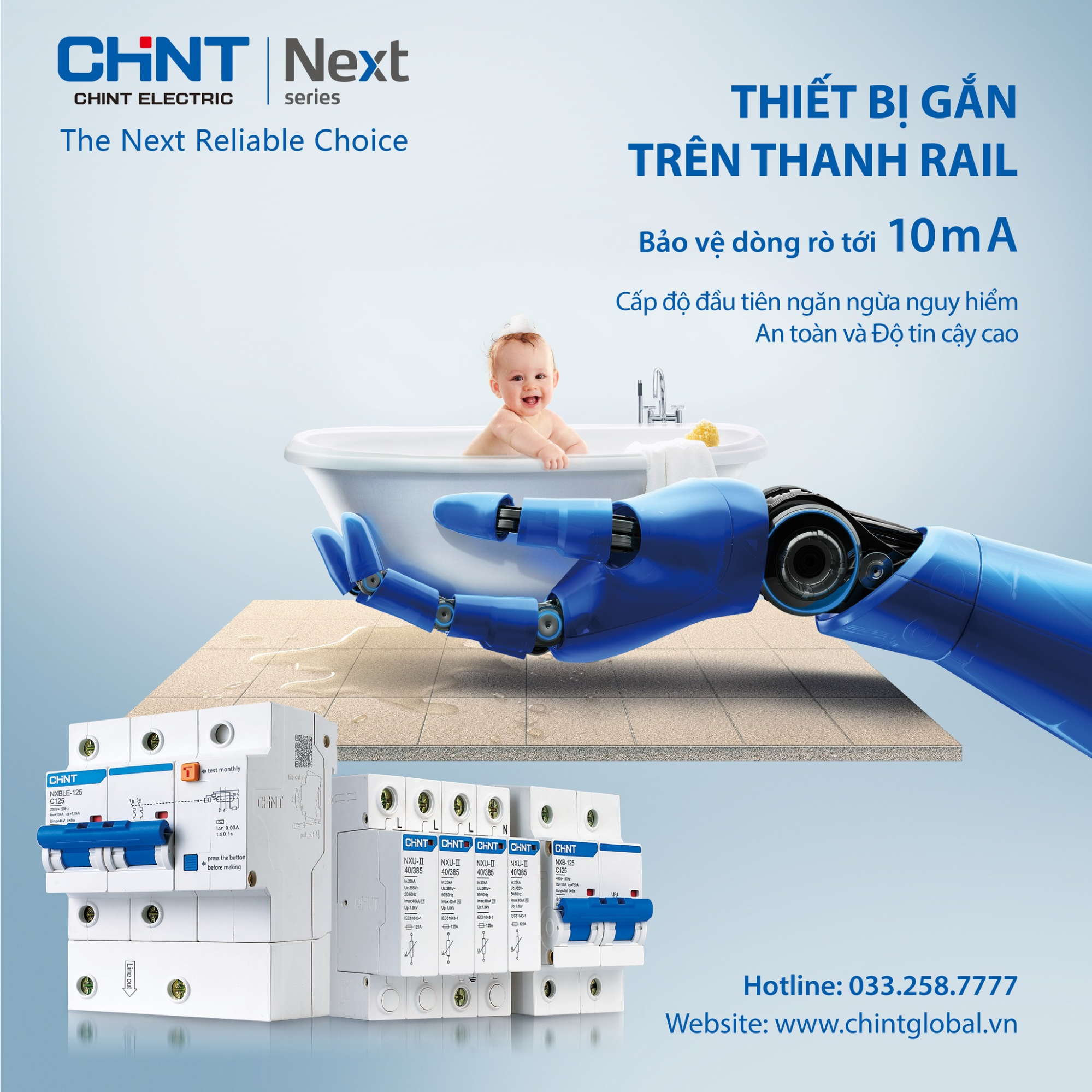 Tìm Hiểu Về Thi Công Điện Công Trình 9 Thi công điện công trình với thiết bị gắn trên thanh Rail