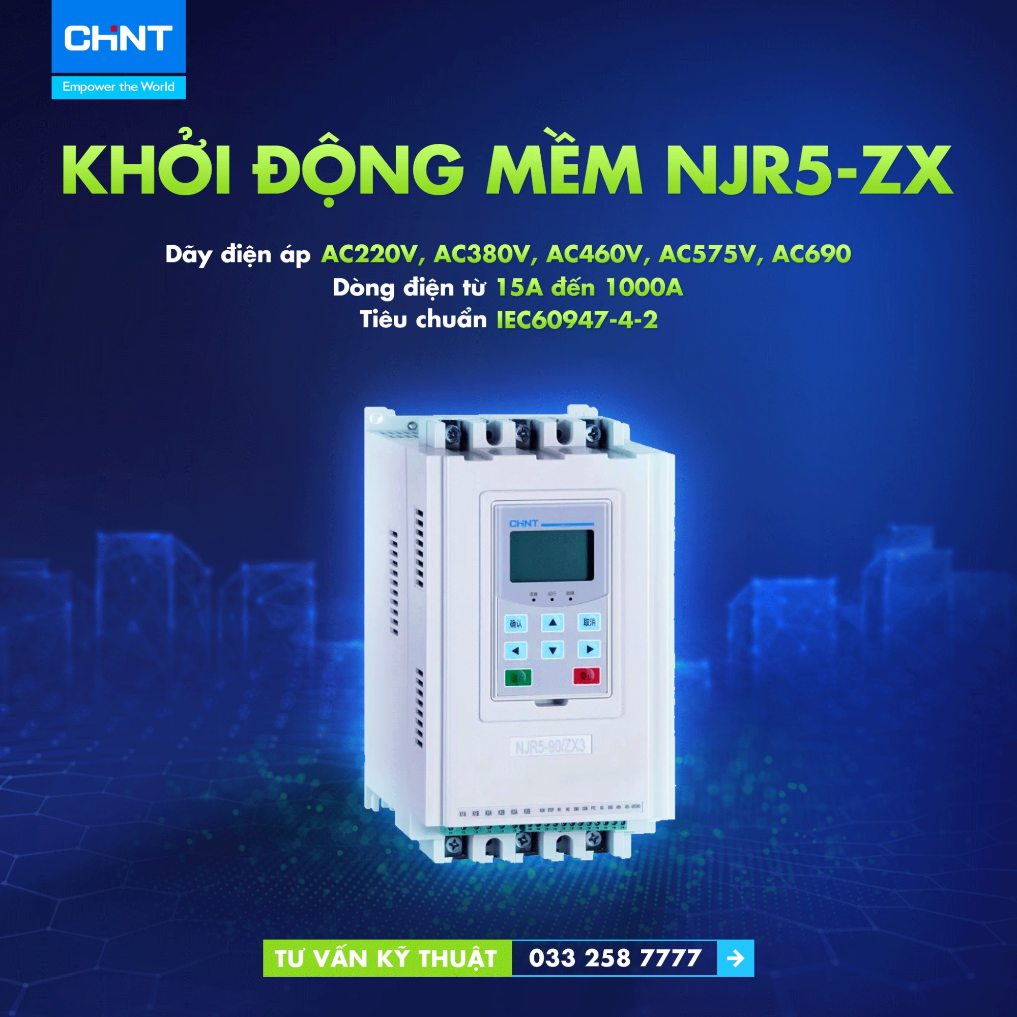 Tổng Quan Về Thiết Bị Điện Công Nghiệp Nặng 5 Thiết bị điện công nghiệp khởi động mềm NJR5-ZX CHINT